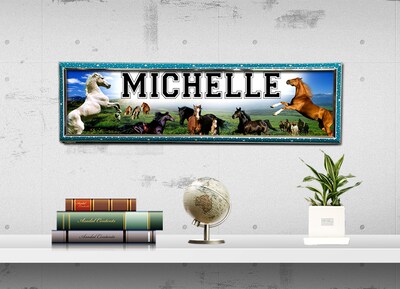 Horse - Personalized Poster with Your Name, Birthday Banner, Custom Wall Décor, Wall Art - image2
